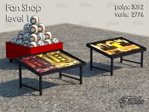 fan shop all 10 levels 3Dモデル