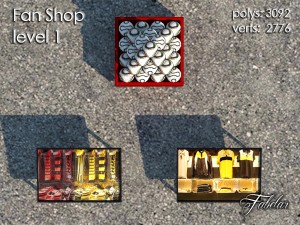 fan shop all 10 levels 3Dモデル