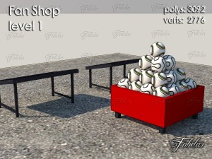 fan shop all 10 levels 3Dモデル