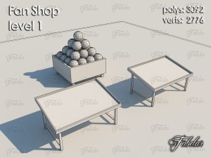 fan shop all 10 levels 3Dモデル