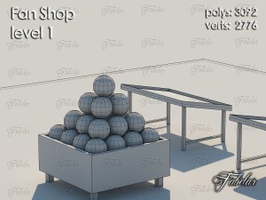 fan shop all 10 levels 3Dモデル