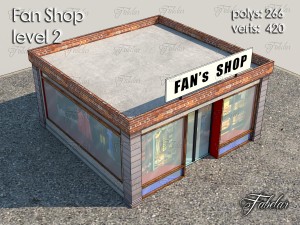 fan shop all 10 levels 3Dモデル