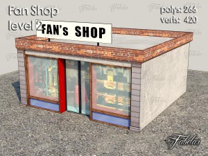 fan shop all 10 levels 3Dモデル