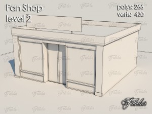 fan shop all 10 levels 3Dモデル
