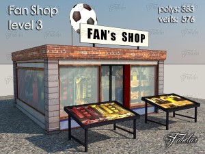 fan shop all 10 levels 3Dモデル