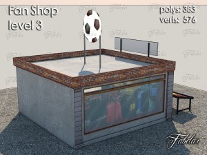 fan shop all 10 levels 3Dモデル