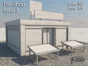fan shop all 10 levels 3Dモデル