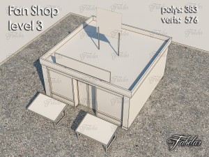 fan shop all 10 levels 3Dモデル