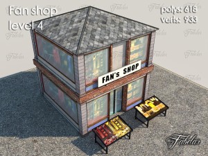 fan shop all 10 levels 3Dモデル