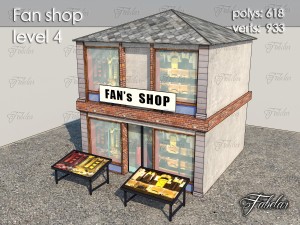 fan shop all 10 levels 3Dモデル