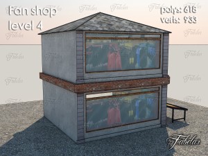 fan shop all 10 levels 3Dモデル