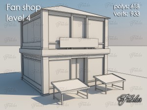 fan shop all 10 levels 3Dモデル