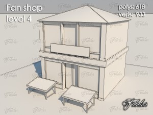 fan shop all 10 levels 3Dモデル