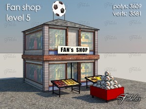 fan shop all 10 levels 3Dモデル