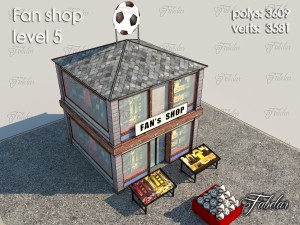 fan shop all 10 levels 3Dモデル