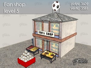 fan shop all 10 levels 3Dモデル