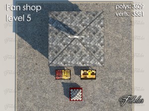 fan shop all 10 levels 3Dモデル