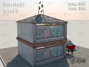 fan shop all 10 levels 3Dモデル