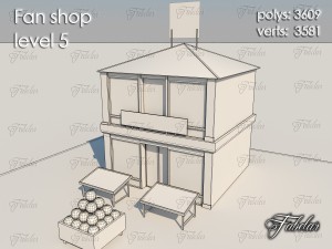 fan shop all 10 levels 3Dモデル