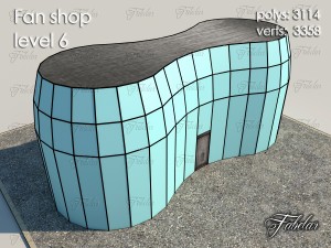 fan shop all 10 levels 3Dモデル