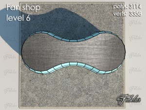 fan shop all 10 levels 3Dモデル
