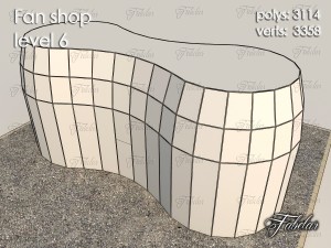 fan shop all 10 levels 3Dモデル
