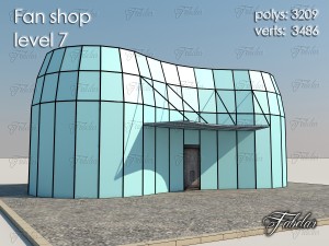 fan shop all 10 levels 3Dモデル
