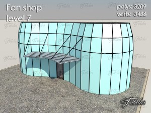 fan shop all 10 levels 3Dモデル