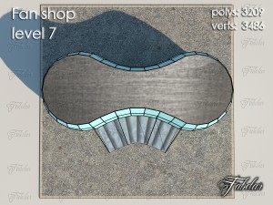 fan shop all 10 levels 3Dモデル