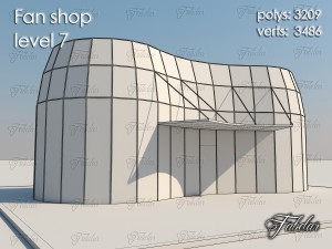 fan shop all 10 levels 3Dモデル
