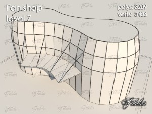 fan shop all 10 levels 3Dモデル