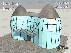 fan shop all 10 levels 3Dモデル