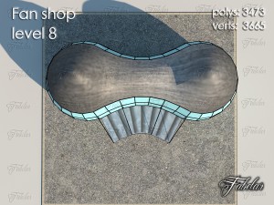 fan shop all 10 levels 3Dモデル