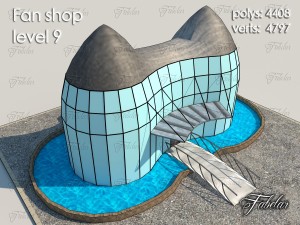 fan shop all 10 levels 3Dモデル