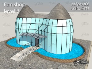 fan shop all 10 levels 3Dモデル