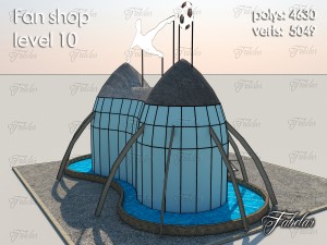 fan shop all 10 levels 3Dモデル