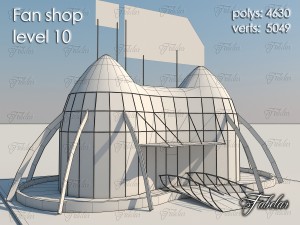fan shop all 10 levels 3Dモデル