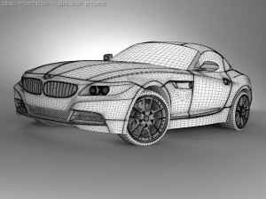 bmw z4 2009 vray 3D 模型