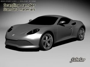artega gt standaard materialen 3D Model