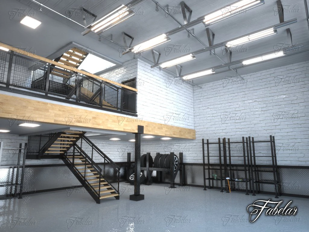 garage 01 3D Model .c4d .max .obj .3ds .fbx .stl .blend 
