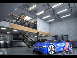 garage 01 renault alpine concept 3D Model