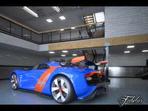 garage 01 renault alpine concept 3D मॉडल