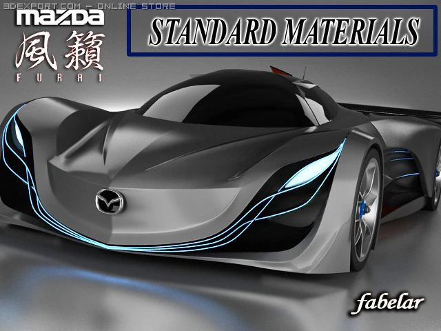 mazda furai standard materials 3D Model .c4d .max .obj .3ds .fbx .stl .blend