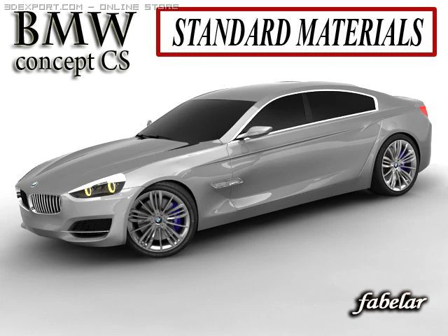 bmw concept cs standard materi 3D Model .c4d .max .obj .3ds .fbx .stl .blend