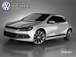 volkswagen scirocco standard m 3D Model