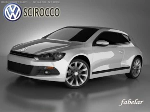 volkswagen scirocco standard m 3D Model
