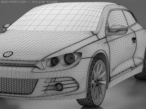 volkswagen scirocco standard m 3D Model