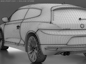 volkswagen scirocco standard m 3D Model