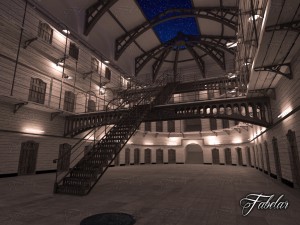 prison 01 night 3D Model