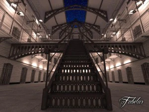 prison 01 night 3D Model